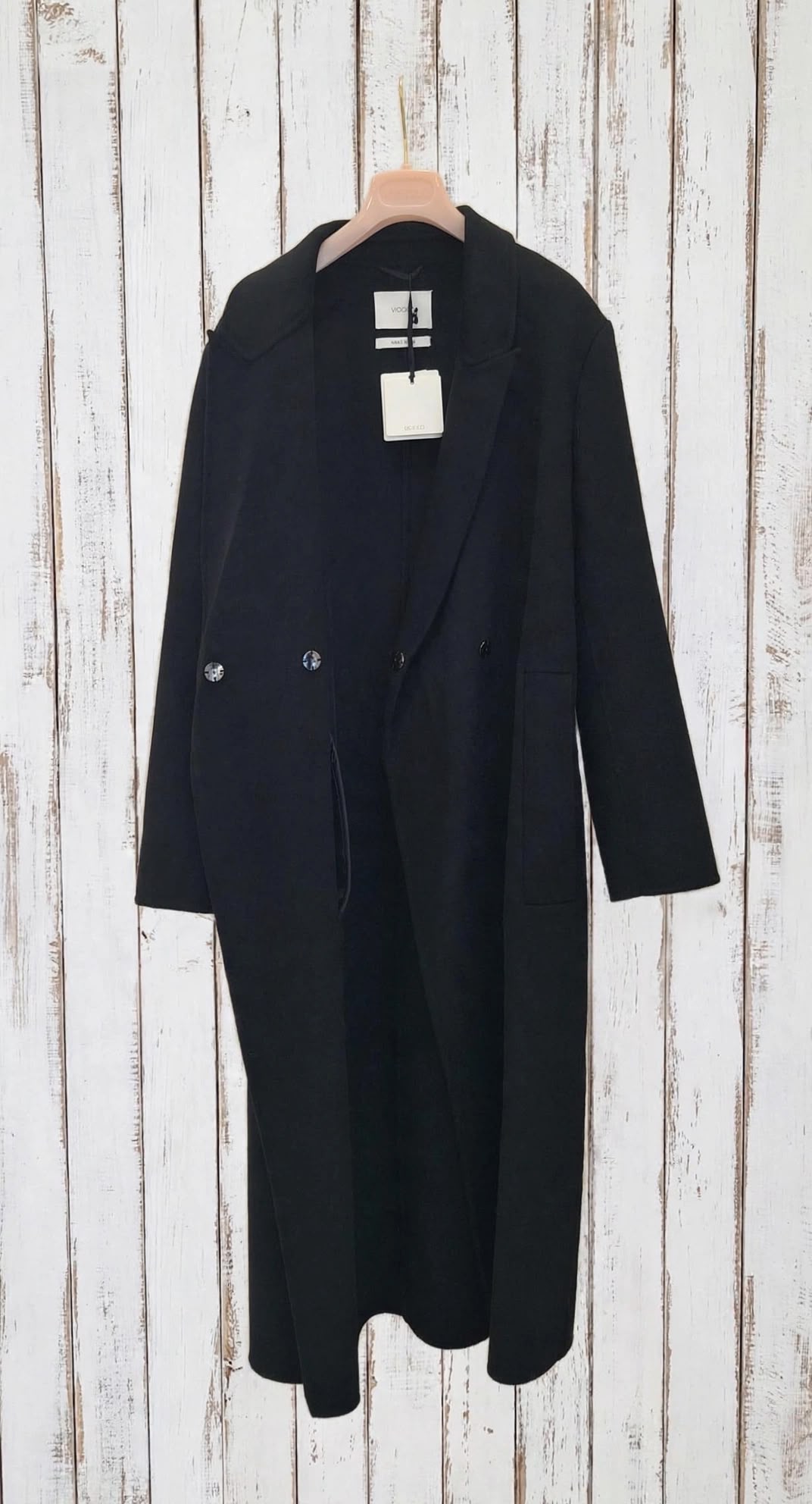 Cappotto Lungo in Lana Hand Made – Nero - immagine 1