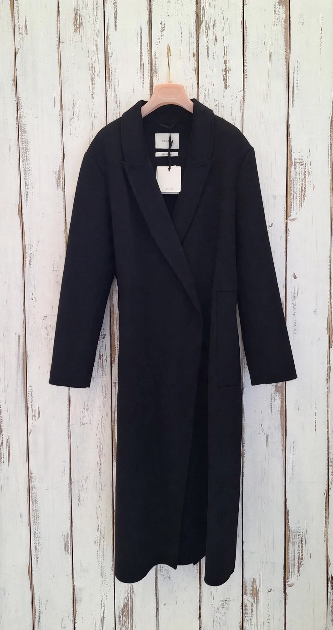 Cappotto Lungo in Lana Hand Made – Nero - immagine 2