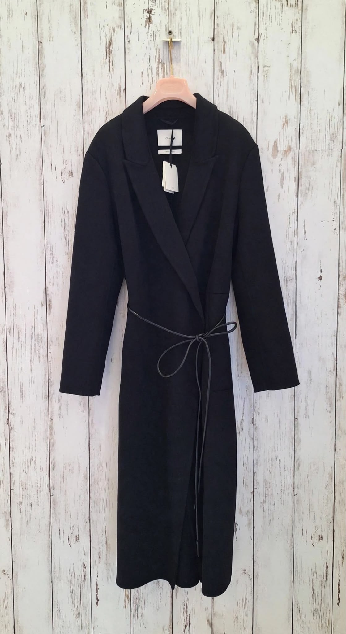 Cappotto Lungo in Lana Hand Made – Nero - immagine 4