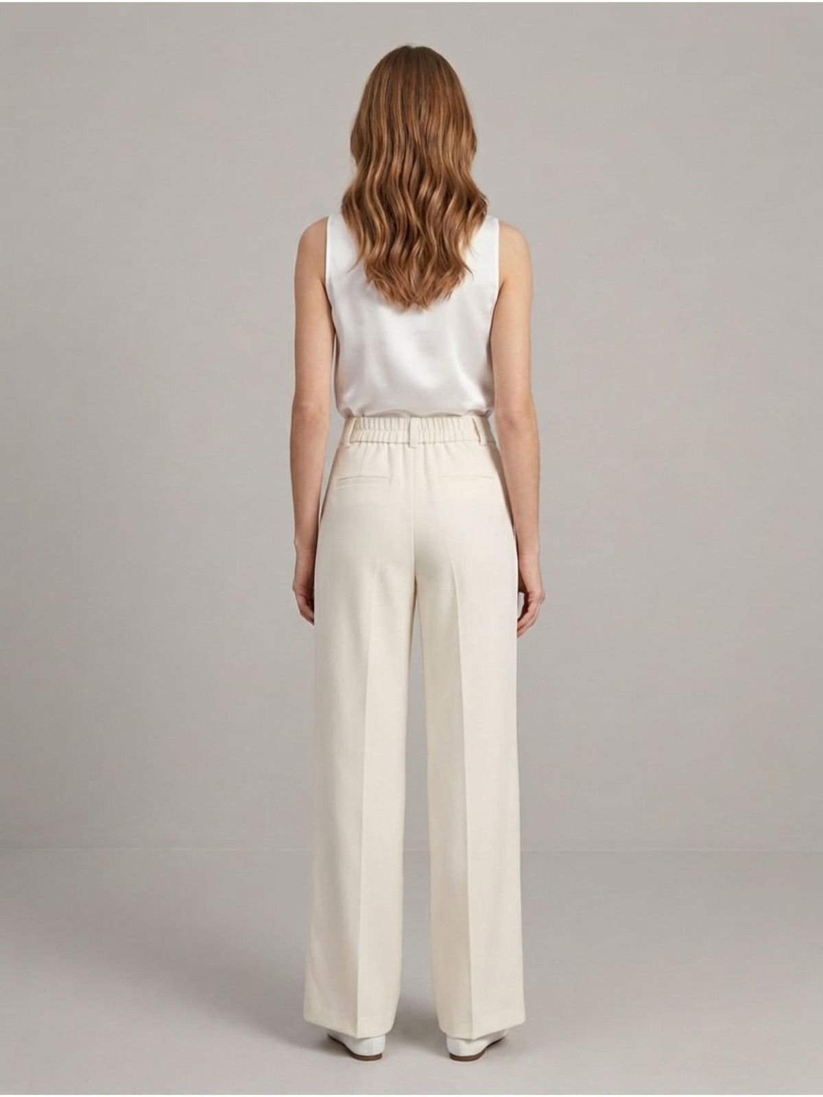 Pantaloni Wide-Leg Panna – Haveone - immagine 2