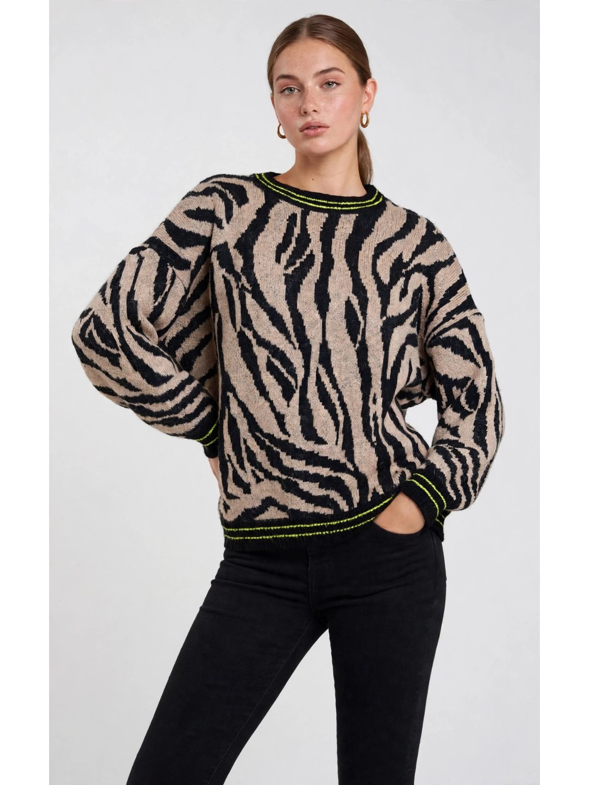 Maglione Jacquard in Mohair Animalier – Haveone - immagine 1