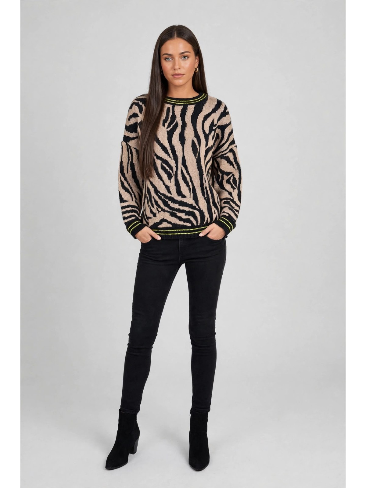 Maglione Jacquard in Mohair Animalier – Haveone - immagine 2