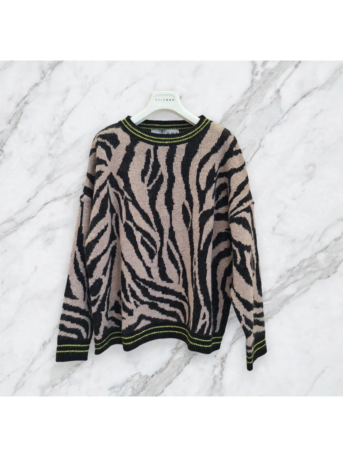 Maglione Jacquard in Mohair Animalier – Haveone - immagine 3