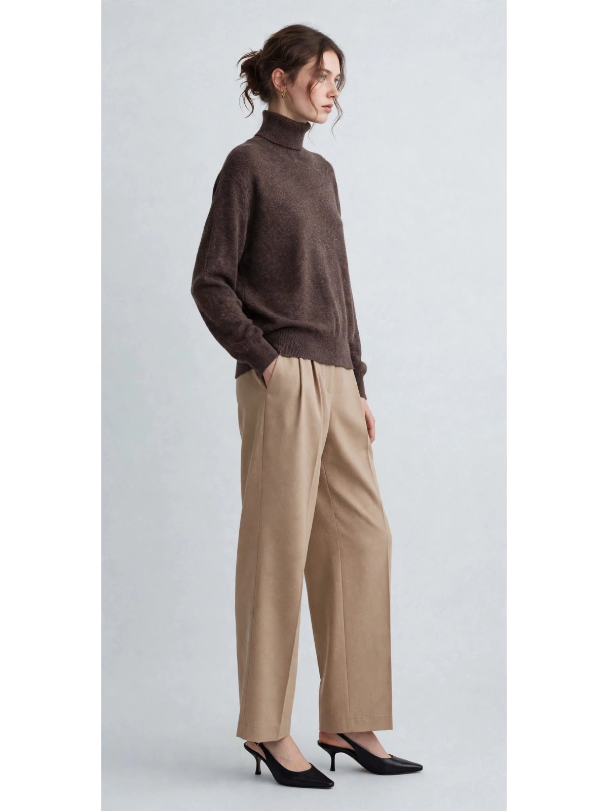 Maglioncino Collo Alto in Lana – Haveone - immagine 2