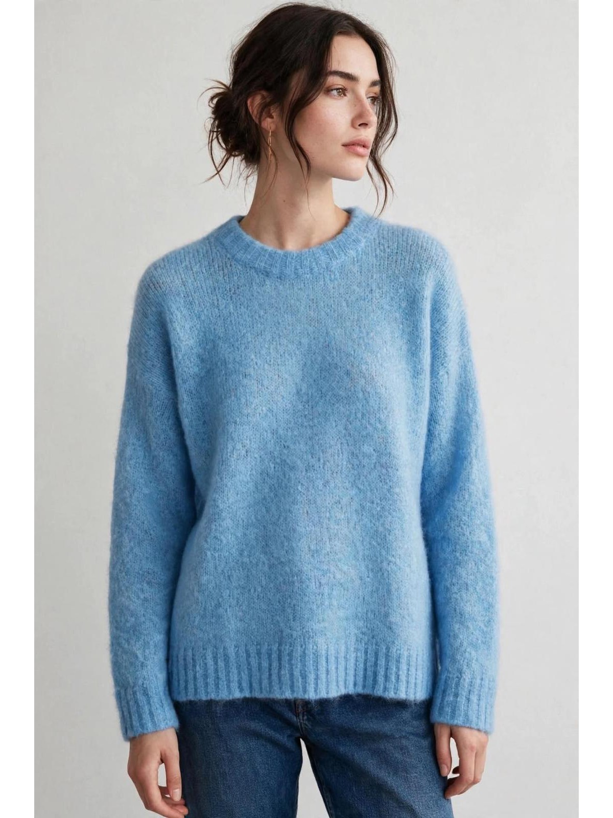 Maglione in Mohair Celeste – Vicolo - immagine 1