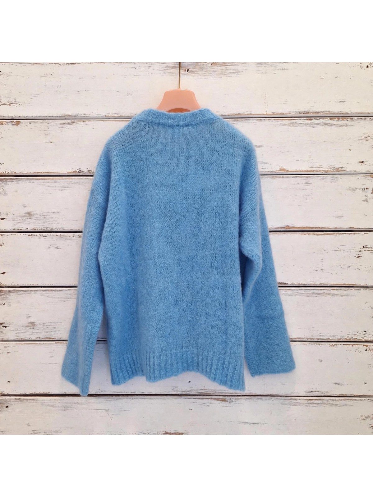 Maglione in Mohair Celeste – Vicolo - immagine 5