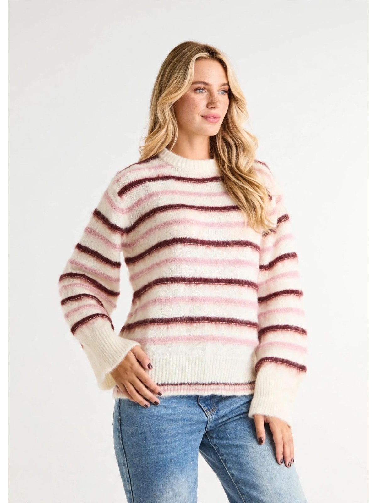 Maglioncino in Mohair a Righe – Vicolo - immagine 2