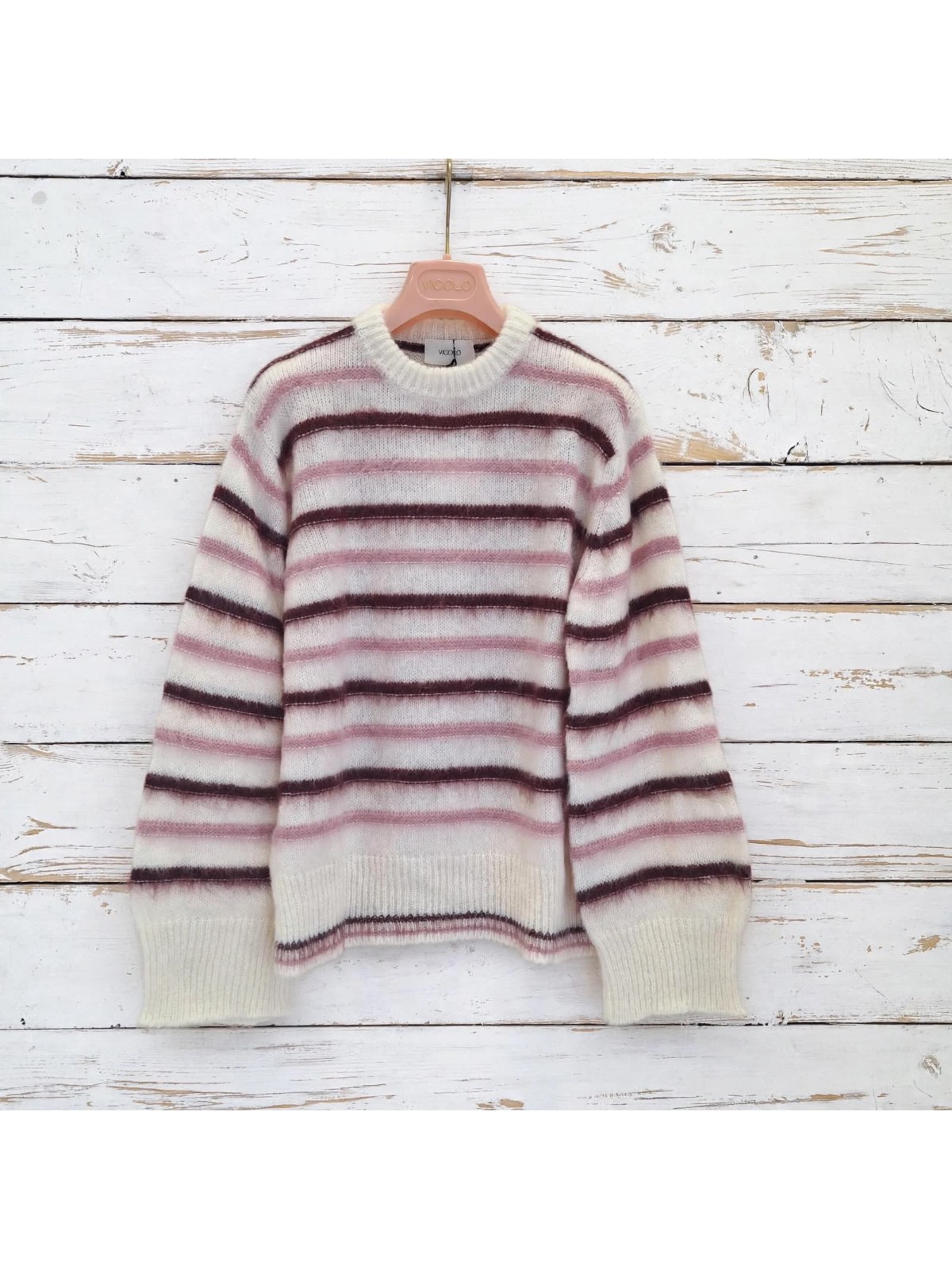 Maglioncino in Mohair a Righe – Vicolo - immagine 3