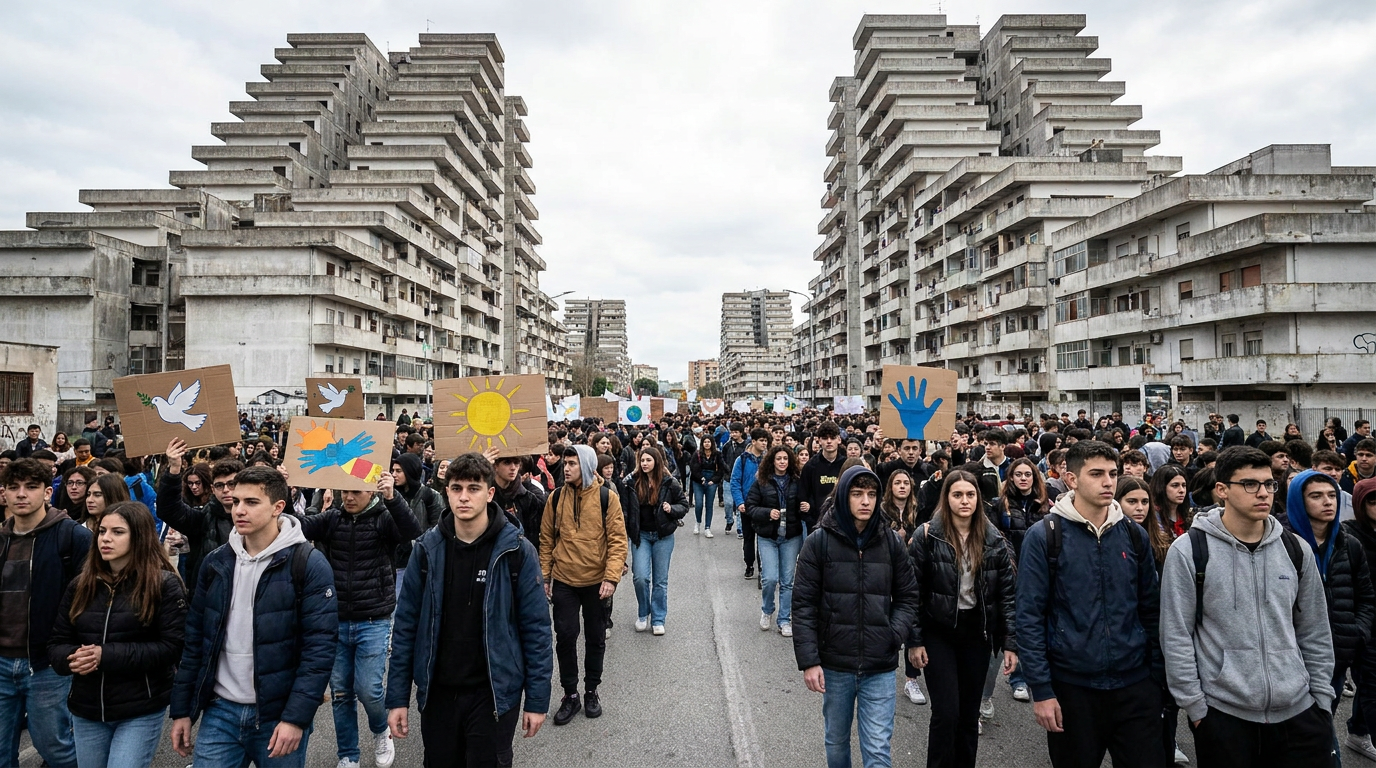 Scampia, studenti in marcia contro la camorra